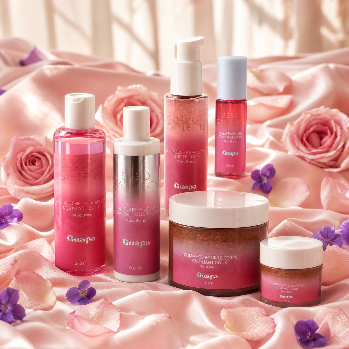 Cadeau beauté Noël 2026 – set soins corps vegan GUAPA Musc Blanc