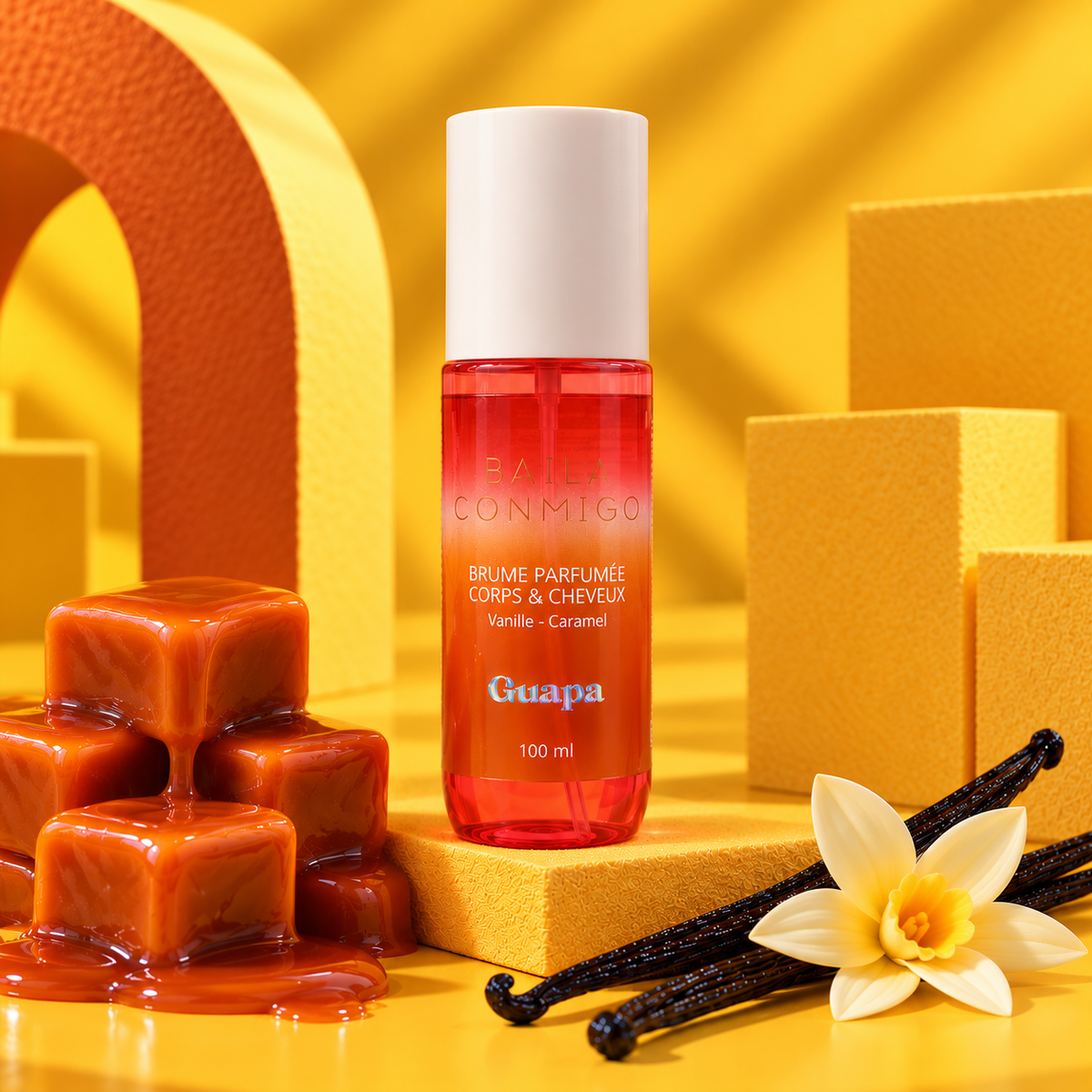 Brume Vanille Caramel GUAPA – Parfum Corps & Cheveux 100 ml