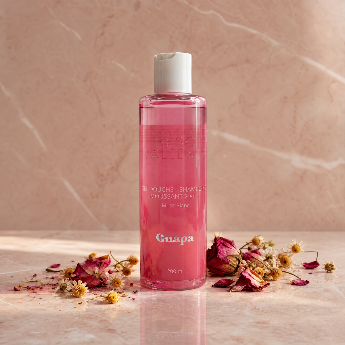 Gel douche shampoing 2 en 1 Musc Blanc GUAPA 200 ml – fragrance Beso Caliente