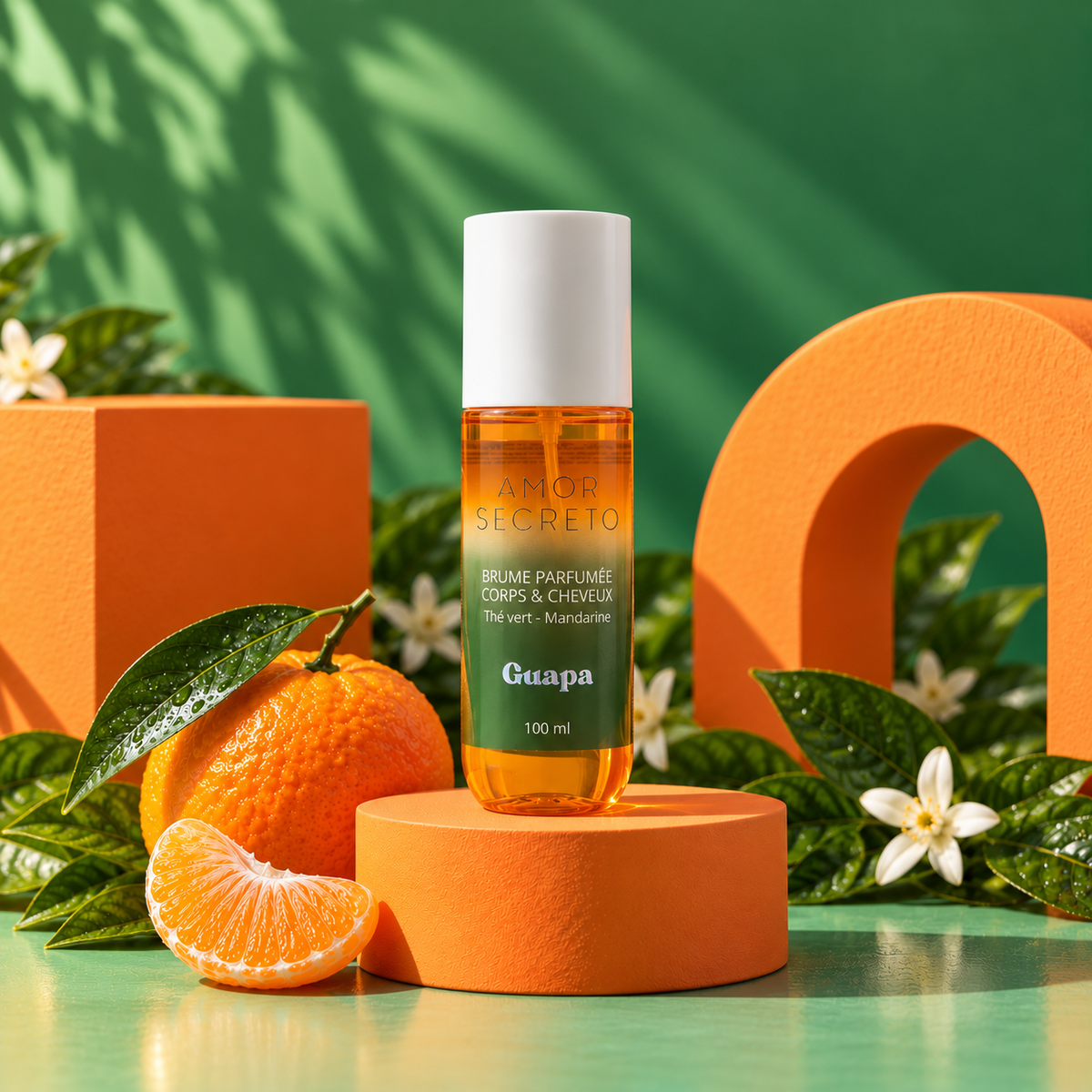Brume Thé Vert Mandarine GUAPA – Parfum Corps & Cheveux 100 ml