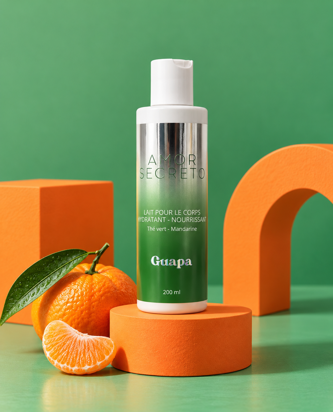 Lait Corps Thé Vert Mandarine GUAPA – Hydratant & Nourrissant 200 ml