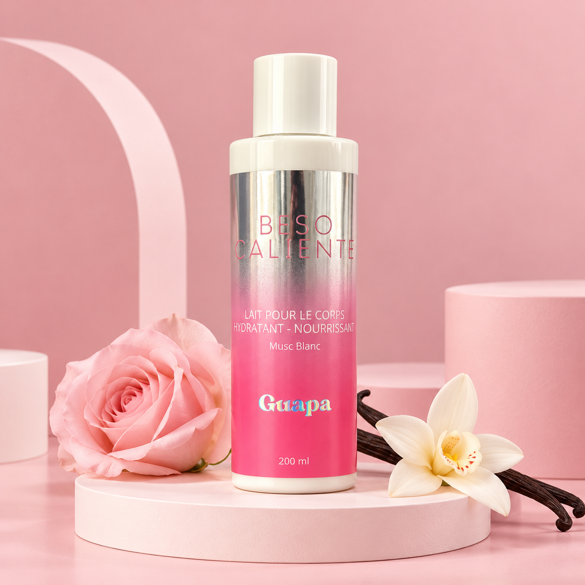 Lait Corps Musc Blanc GUAPA – Hydratant & Nourrissant 200 ml