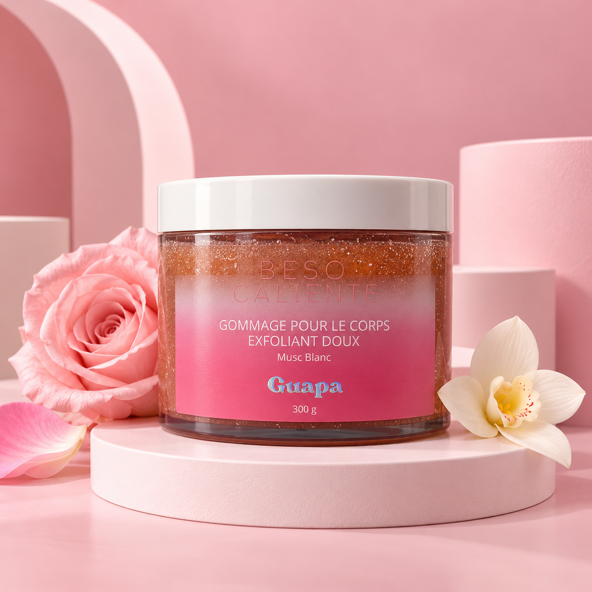 Gommage Corps Musc Blanc GUAPA – Exfoliant Doux 300 g