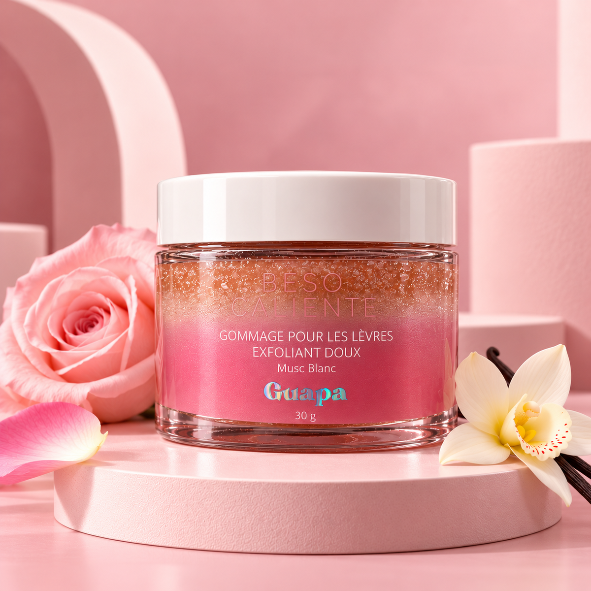 Gommage Lèvres Musc Blanc GUAPA – Exfoliant Doux 30 g