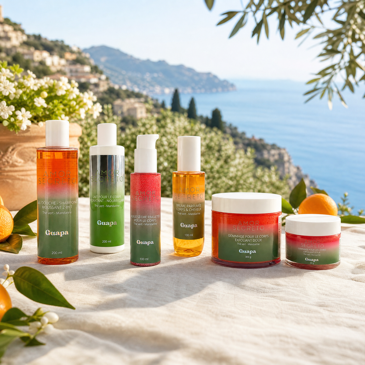 Routine Complète Bomba Latina Thé Vert Mandarine GUAPA – 6 soins corps vegan