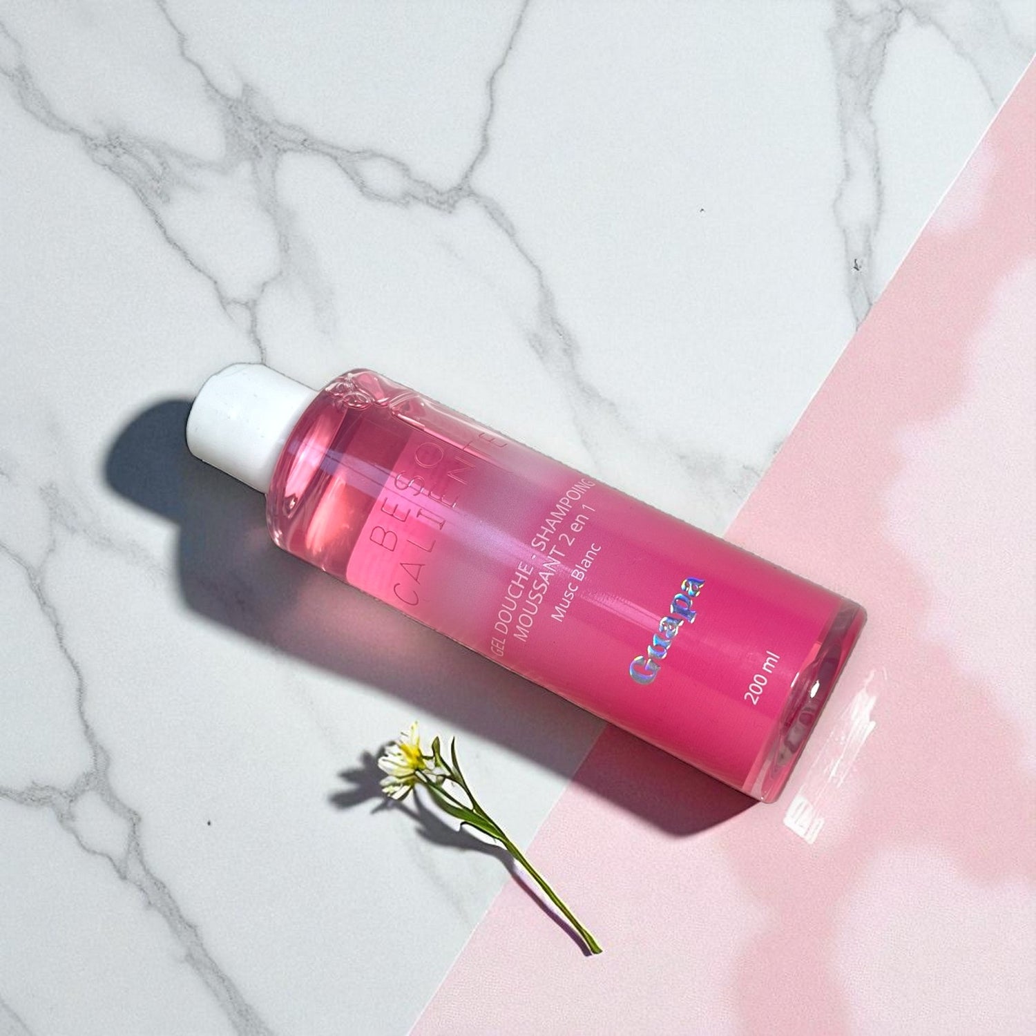 Gel douche et Shampoing moussant 2 en 1 - Musc blanc - 200 ml