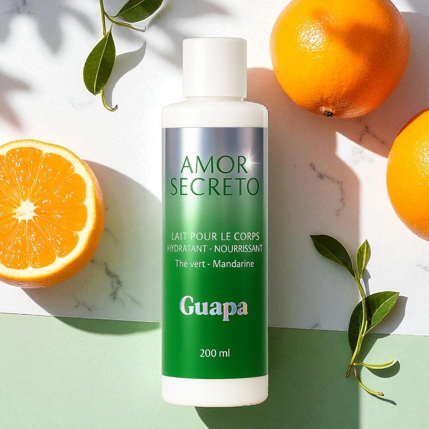 Lait pour le corps hydratant nourrissant - Thé vert et Mandarine - 200 ml