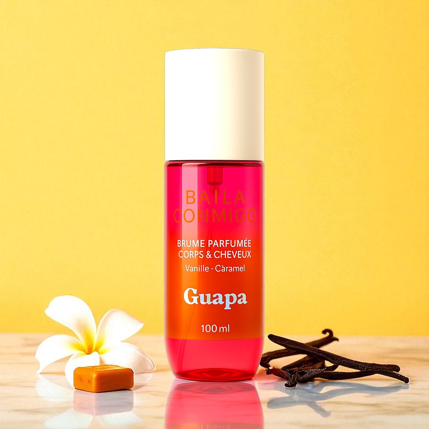 Brume parfumée corps et cheveux - Vanille et Caramel - 100 ml